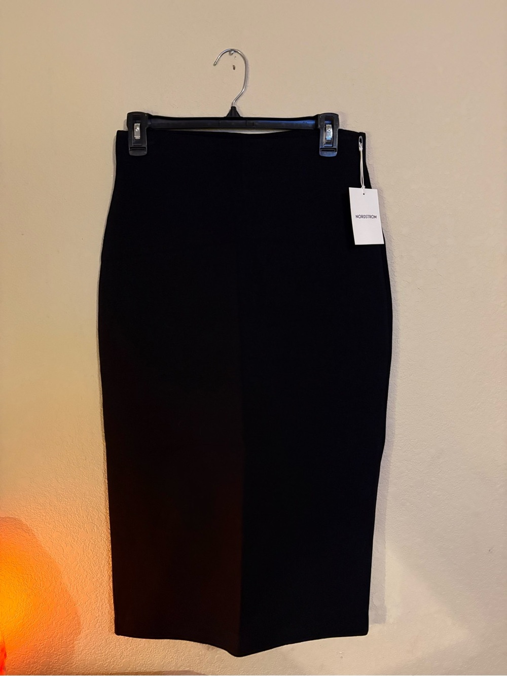 Nordstrom Black High-Waist Pencil Skirt